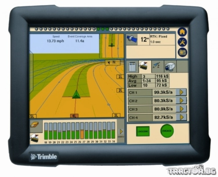 Прецизно земеделие Интегиран дисплей за навигация Trimble FmX с голям тъчскрийн екран 6 - Трактор БГ