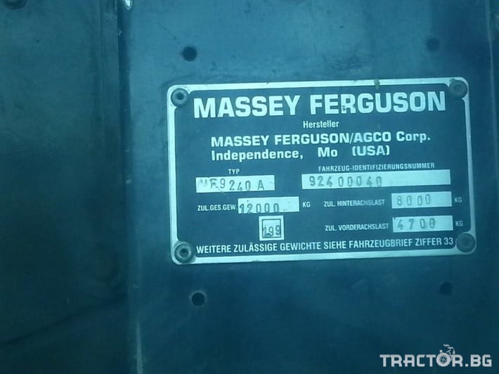 Massey Ferguson 9240 - Трактор БГ