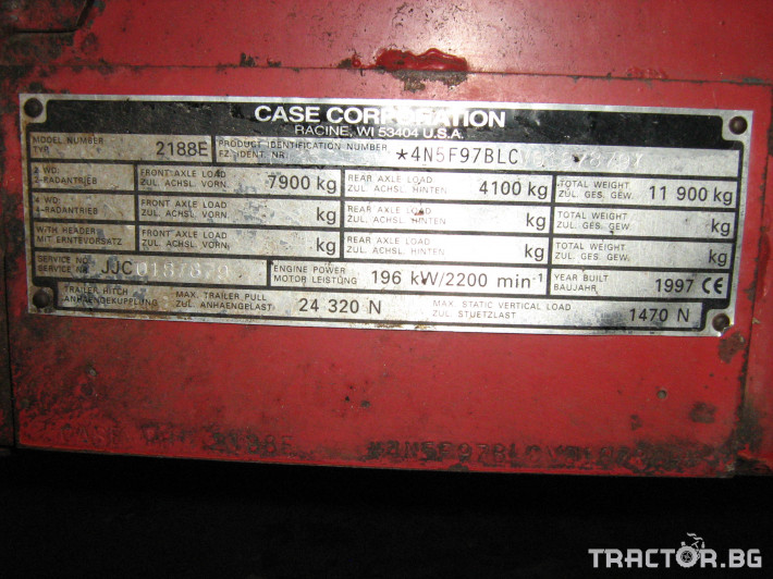Комбайни CASE-IH Case IH 2188 6 - Трактор БГ