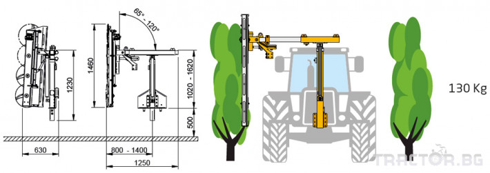 Машини за лозя / овошки Машина за контурна резитба ORIZZONTI модел CFC/200 0 - Трактор БГ