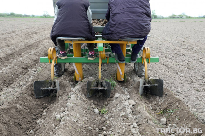 Машини за зеленчуци Двуредов картофосадач с торовнасяне за рътен картоф 8 - Трактор БГ
