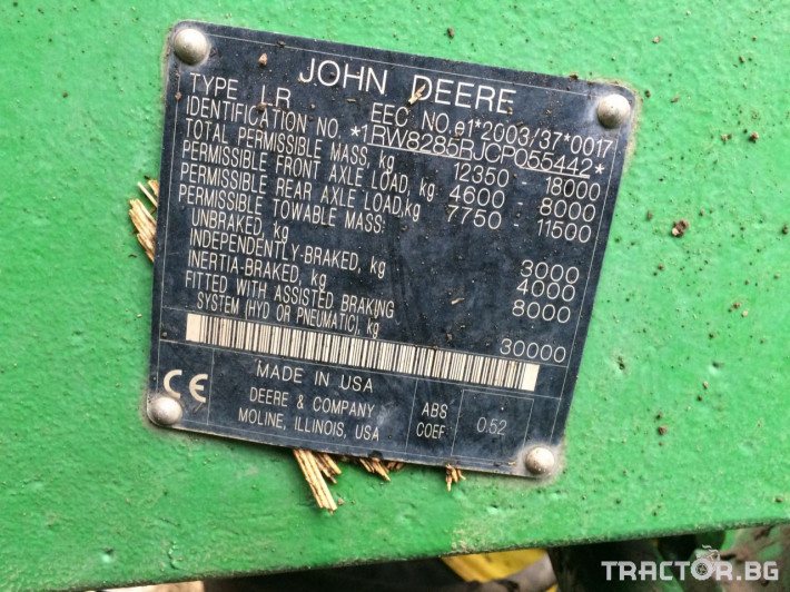 Трактори John-Deere 8285R 9 - Трактор БГ