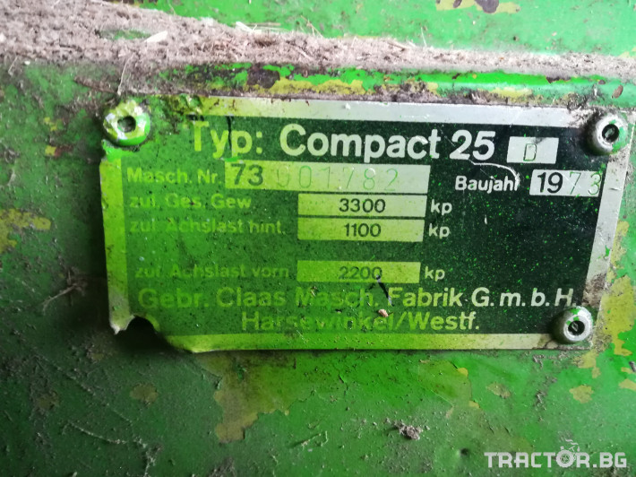 Комбайни Claas Compact 25 4 - Трактор БГ