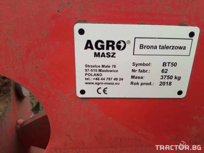 Брани Agro Masz BT50 1 - Трактор БГ