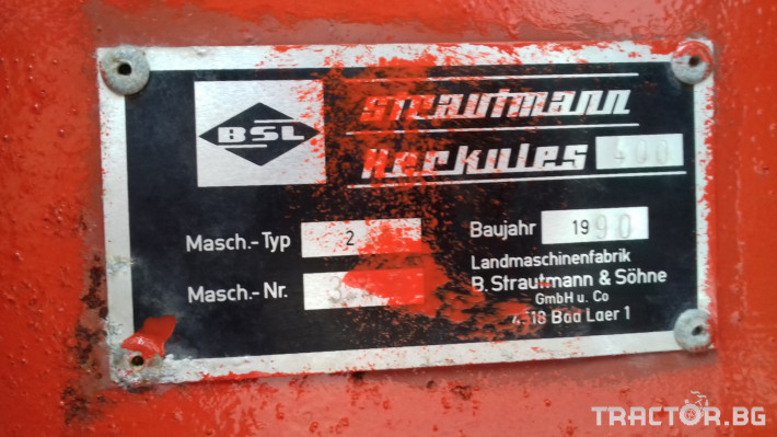 Ремаркета и цистерни Ремарке Deutz-Fahr Strautmann Hercules 293 1 - Трактор БГ
