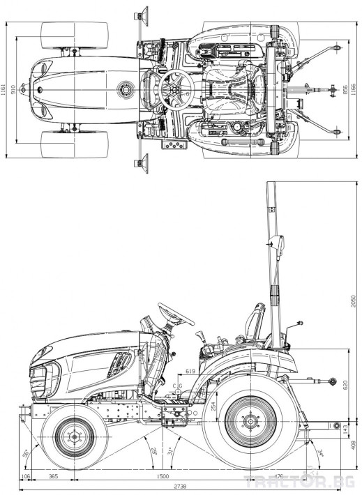Трактори LS J 27 *Нов*Компактен трактор*Mitsubishi двигател* 1 - Трактор БГ