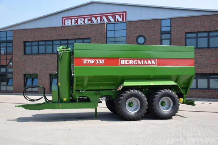Ремаркета и цистерни Тандемно разтоварващо ремарке  марка BERGMANN модел GTW 330 4 - Трактор БГ