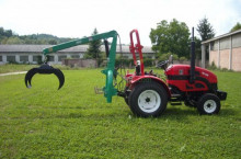 Geo-Italy Краново устройство за захващане на трупи за малък трактор