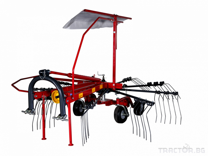 Сенообръщачки Agromehanika Ротационен сеносъбирач 3,2 метра с 4 колела 0 - Трактор БГ