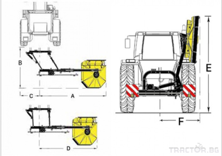 Косачки Geo-Italy Косачка мулчер с верига  и отклоняващо се рамо OMARV TAF 5 - Трактор БГ