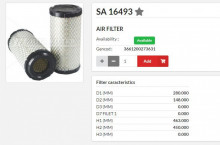 HIFI FILTER Въздушен филтър груб SA16493 = H930200091100 = C28165