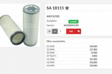 HIFI FILTER Въздушен филтър фин SA18115 = KX26403000 = PA5529