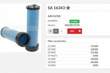 HIFI FILTER Въздушен филтър фин SA16343 = RE63932 = RS3531