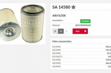 HIFI FILTER Въздушен филтър груб SA14580 = 667078 = C30703