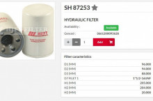 HIFI FILTER Хидравличен филтър SH87253 = HC7400SKN8H = BT8509-MPG