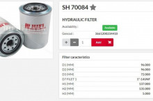 HIFI FILTER Хидравличен филтър SH70084 = M146082 = LF16139