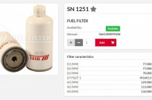 HIFI FILTER Горивен филтър SN1251 = 3903202 = WK716/2x