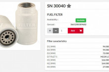 HIFI FILTER Горивен филтър SN30040