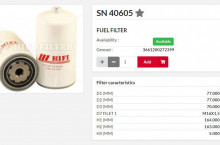 HIFI FILTER Горивен филтър SN40605 = 84171722 = WK8044x