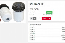 HIFI FILTER Горивен чаша-филтър с пробка SN40670 = 83707926 = P569027