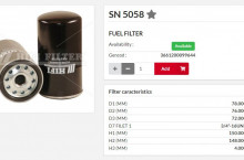 HIFI FILTER Горивен филтър SN5058 = 6003118220 = WK8001