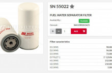 HIFI FILTER Горивен филтър SN55022 = GAE21/25 = P550215 - Diesel