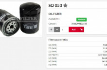 HIFI FILTER Маслен филтър SO053 = 68115561 = P557780