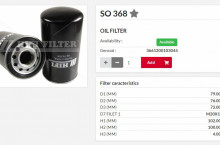 HIFI FILTER Маслен филтър SO368 = OP545 = B7430