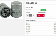 HIFI FILTER Маслен филтър SO6117 = YM119005-3510 = P550162