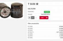 HIFI FILTER Маслен филтър T1636 = WL7131 = P502015