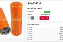 HIFI FILTER Хидравличен филтър SH66245 = 84162484 = P569206