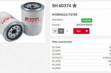 HIFI FILTER Хидравличен филтър SH60374 = 10382585000 = P550573