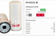 HIFI FILTER Хидравличен филтър SH60232 = SPH94041