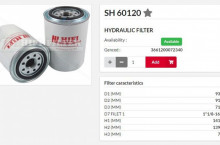 HIFI FILTER Хидравличен филтър SH60120 = Z766611330