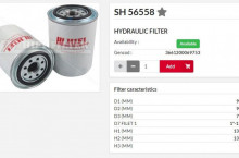 HIFI FILTER Хидравличен филтър SH56558 = 74233004379 = P551550