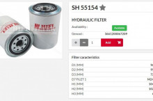 HIFI FILTER Хидравличен филтър SH55154 = 20410800 = BT9471