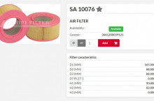HIFI FILTER Въздушен филтър SA10076 = 280199209 = AF25376