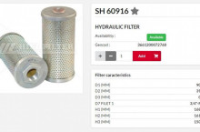 HIFI FILTER Хидравличен елемент SH60916 = WO2AP297 = HF7929