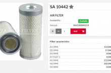 HIFI FILTER Въздушен филтър груб SA10442 = 313964R91 = P136390