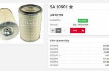 HIFI FILTER Въздушен филтър груб SA10801 = 71409552 = P181039
