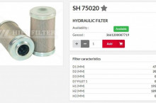 HIFI FILTER Хидравличен елемент SH75020 = 1250489 = P566664