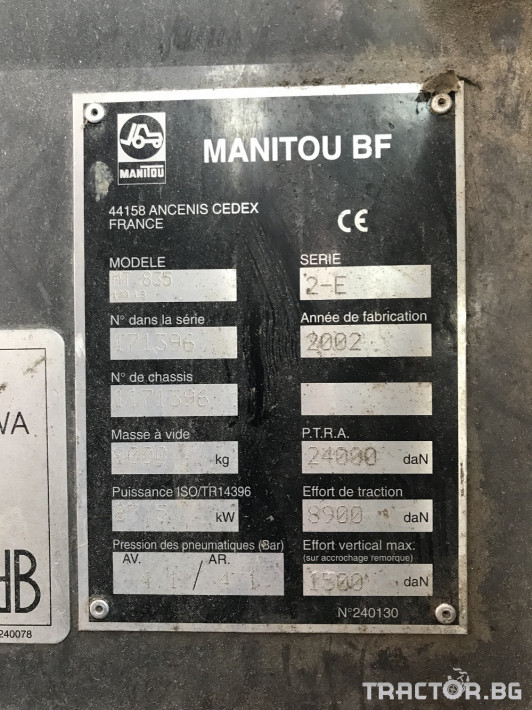 Телескопични товарачи Manitou МТ 835 5 - Трактор БГ