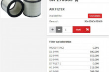 FIL FILTER Въздушен филтър SA190335 = SA7120 - Трактор БГ