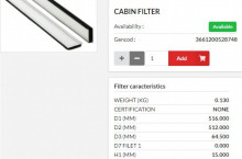 HIFI FILTER Кабинен филтър панел SC70125 = 84524327