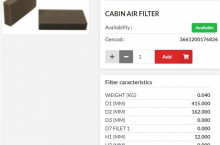 HIFI FILTER Кабинен филтър панел SC90054 = 1080688	= AF26409