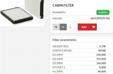 HIFI FILTER Кабинен филтър панел SC90086 = L155288 = CU2136