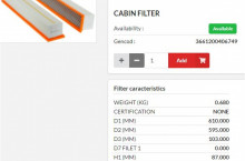HIFI FILTER Кабинен филтър панел SC90186 = CU61225 = RE284091
