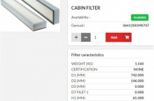 HIFI FILTER Кабинен филтър панел SC90202 = 570072D1