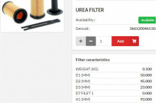 HIFI FILTER AdBlue елемент SD70380 = UF101 = 47364243