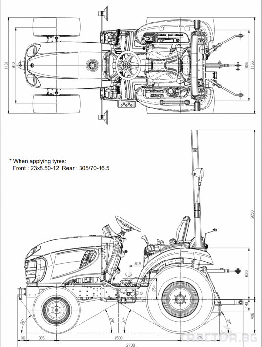 Трактори LS XJ 25  *Нов*Компактен трактор*Mitsubishi двигател* 2 - Трактор БГ